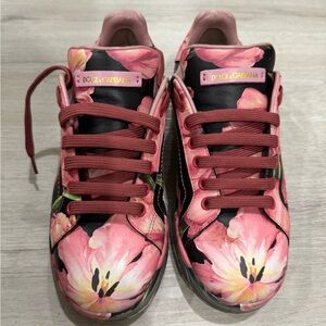 DOLCE AND GABBANA FLOWER SNEAKER